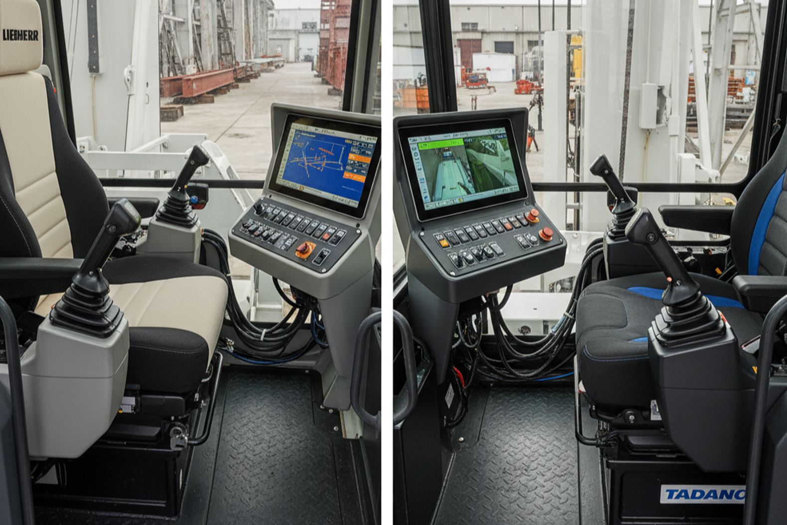 Панель управления операторской кабины автокрана Liebherr и Tadano