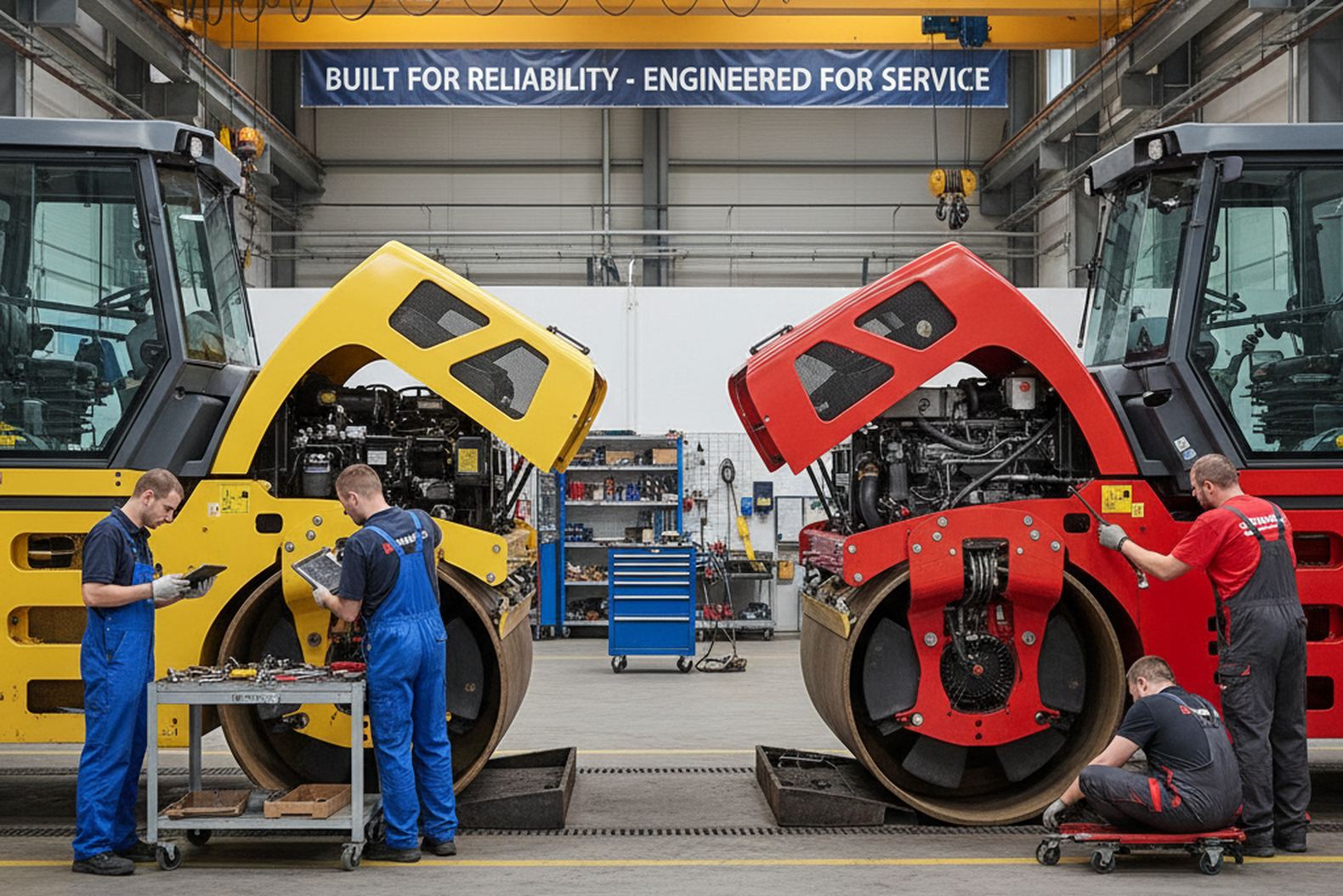 Техническое обслуживание и осмотр вибрационных систем катков Hamm и Bomag