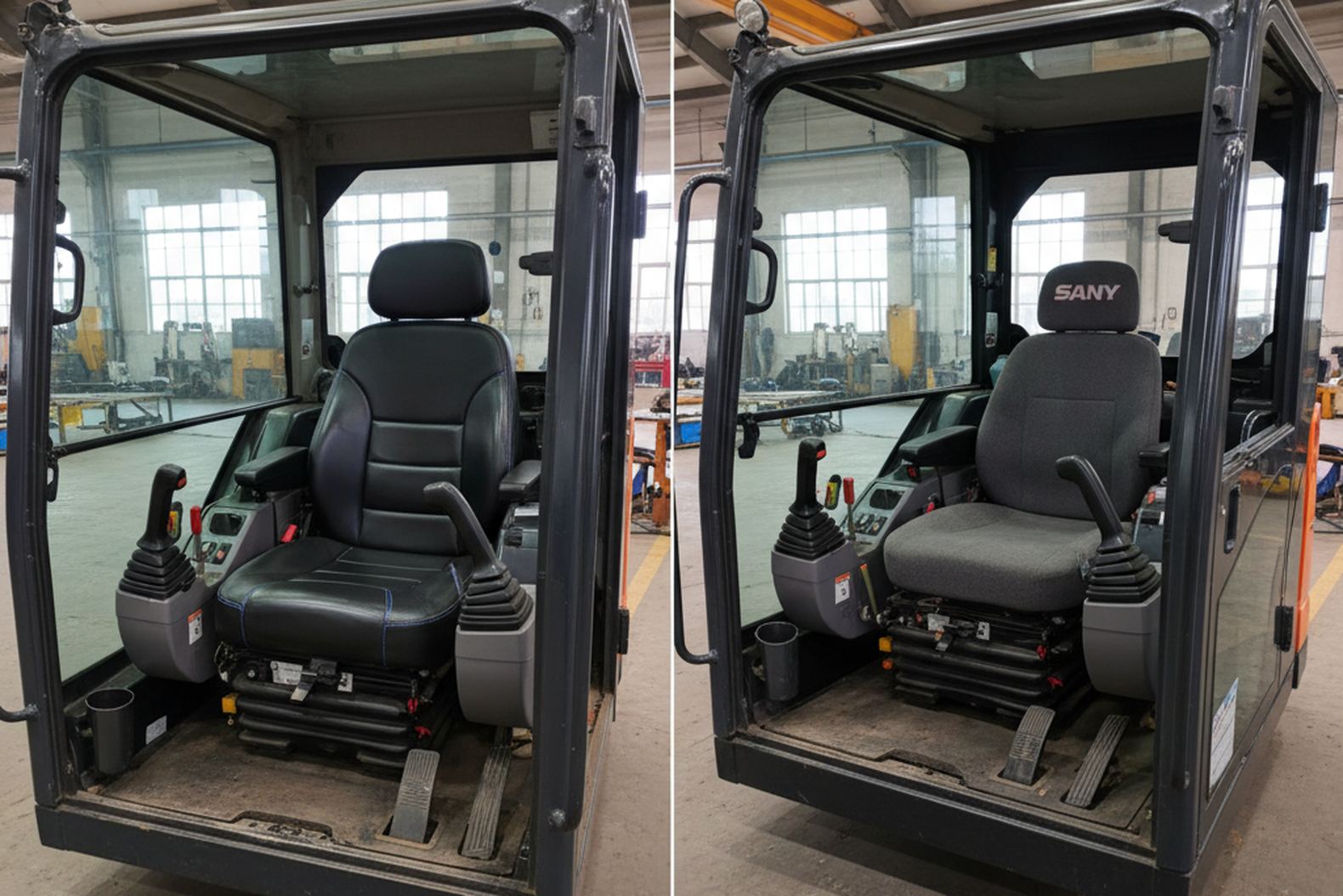 Сравнение кабины японского и китайского экскаваторов глазами оператора