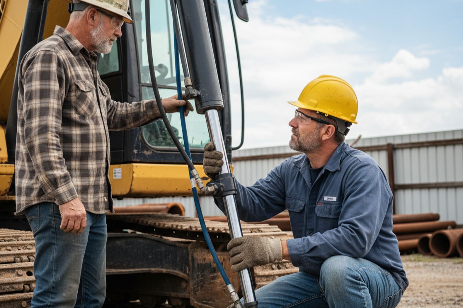 Проверка состояния бу экскаватора перед покупкой