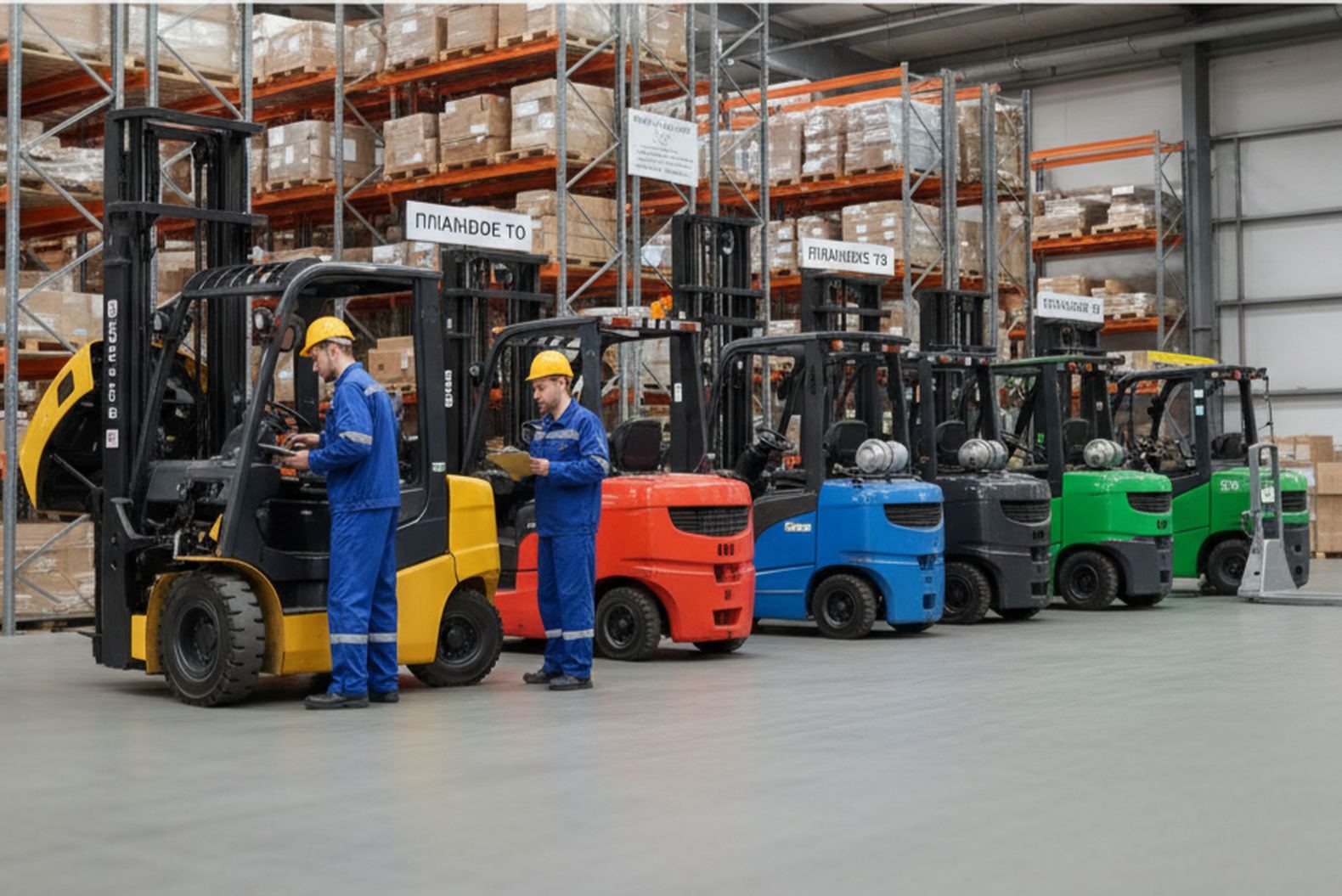 Осмотр и профилактика складских погрузчиков инженер-техником