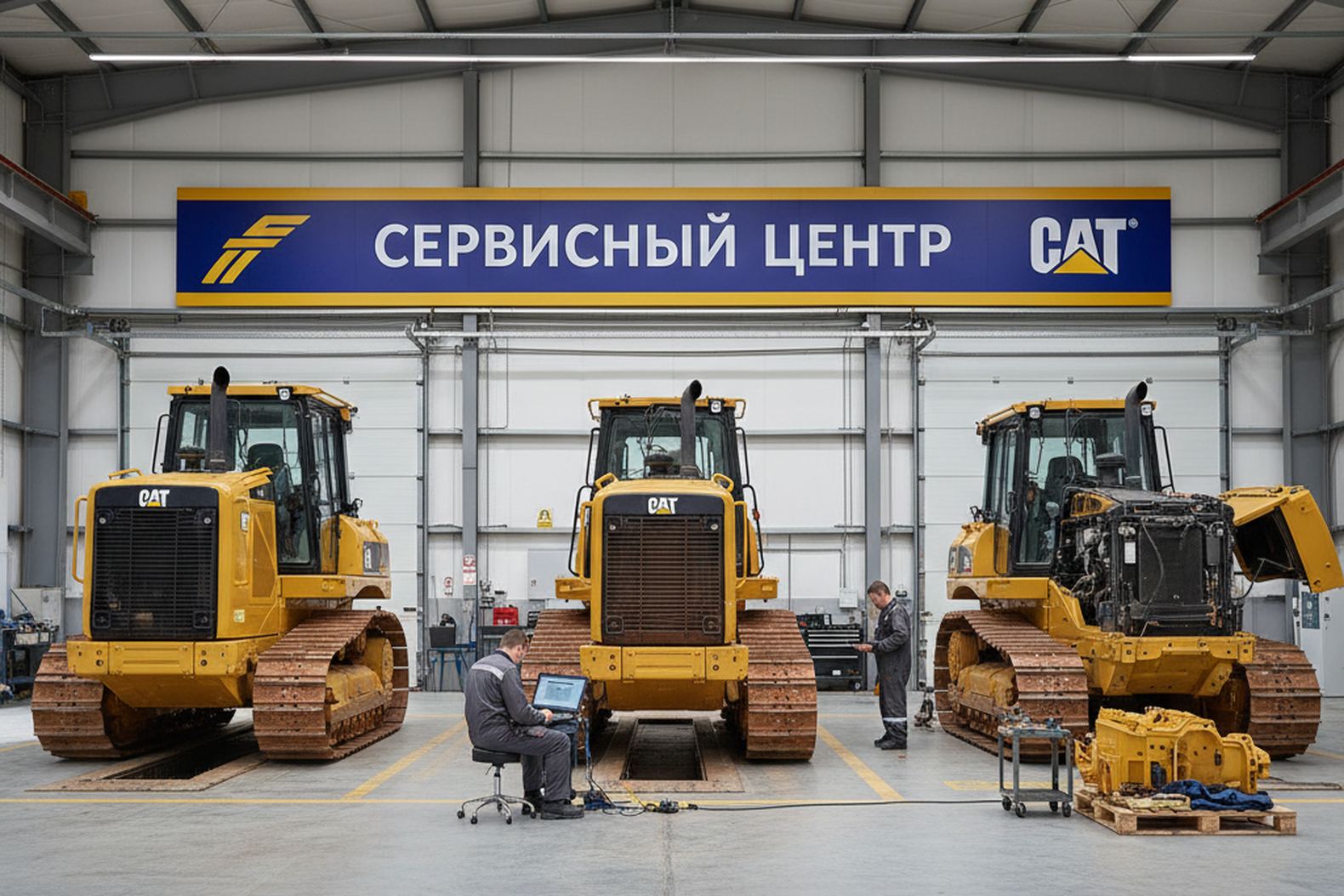 Сервисный центр России, техническое обслуживание и компьютерная диагностика бульдозеров CAT D6