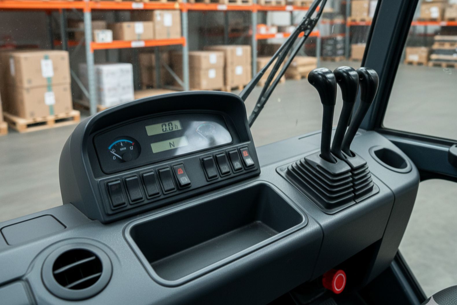 Эргономичная панель управления в кабине вилочного погрузчика Toyota 8FG35