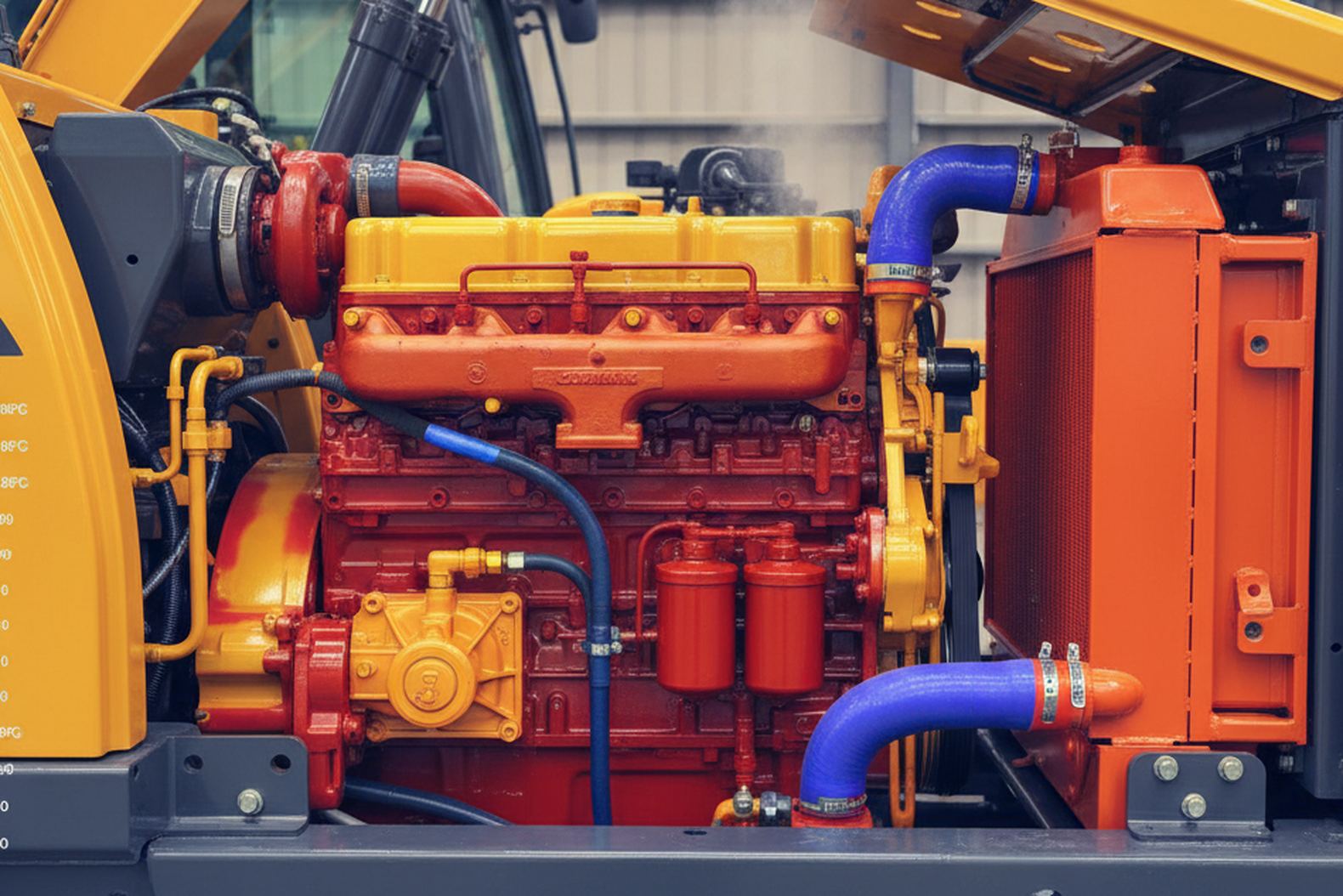 Диагностика системы охлаждения двигателя Cummins с помощью тепловизора на технике CASE