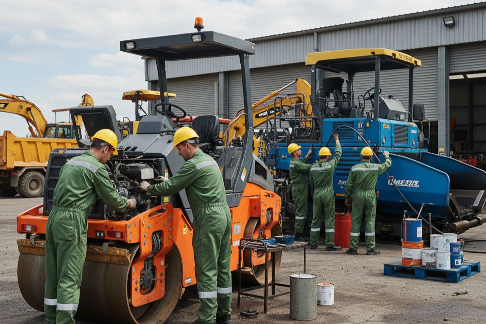 Техническое обслуживание дорожной техники в сервисном центре