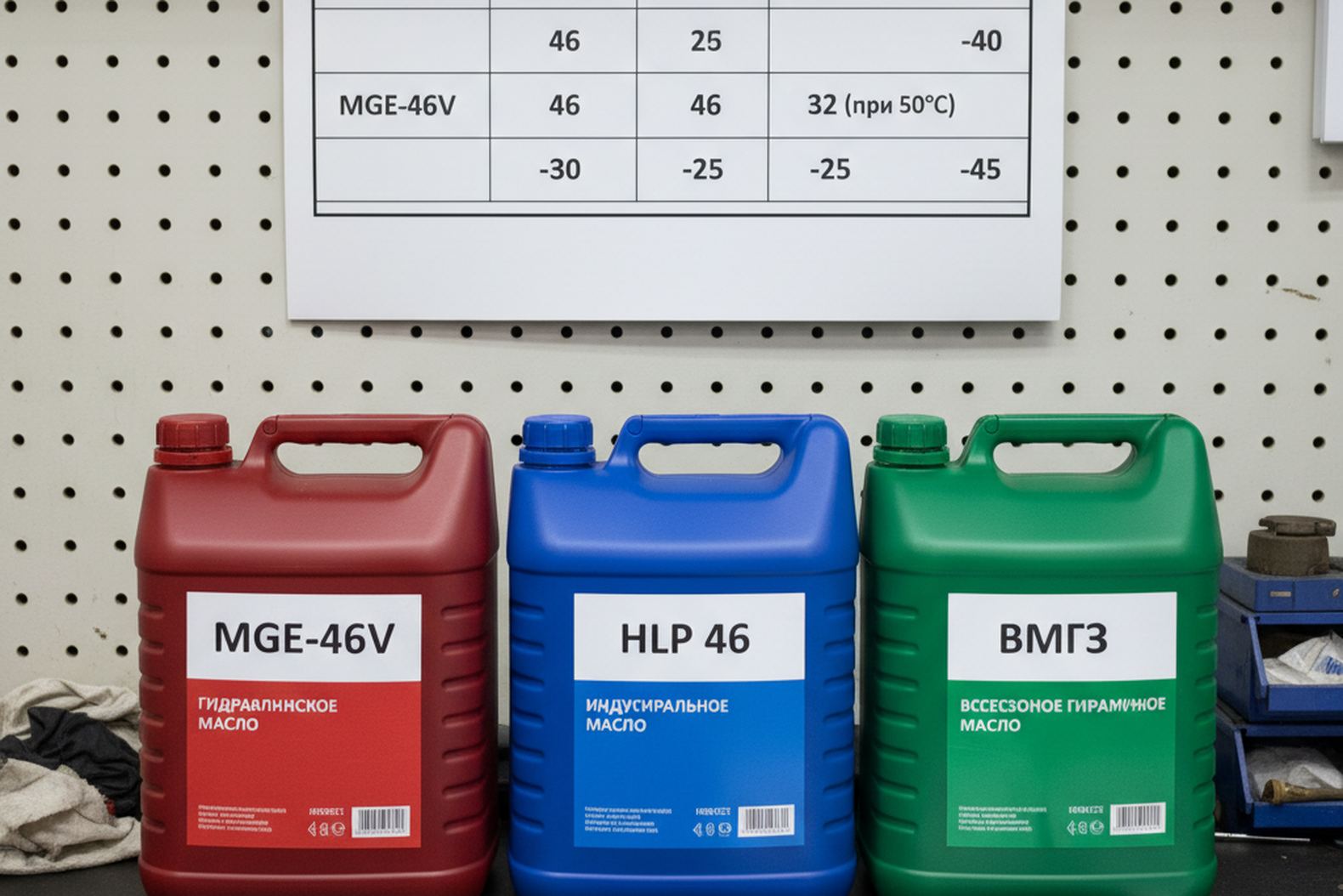 Сравнение марок гидравлического масла для погрузчика на рабочем столе